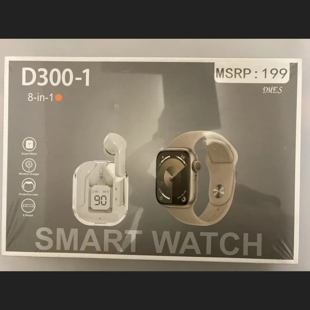 D300-1 Smart Watch with Wireless Charging And Small Earphones - NOT APPLES 🍏